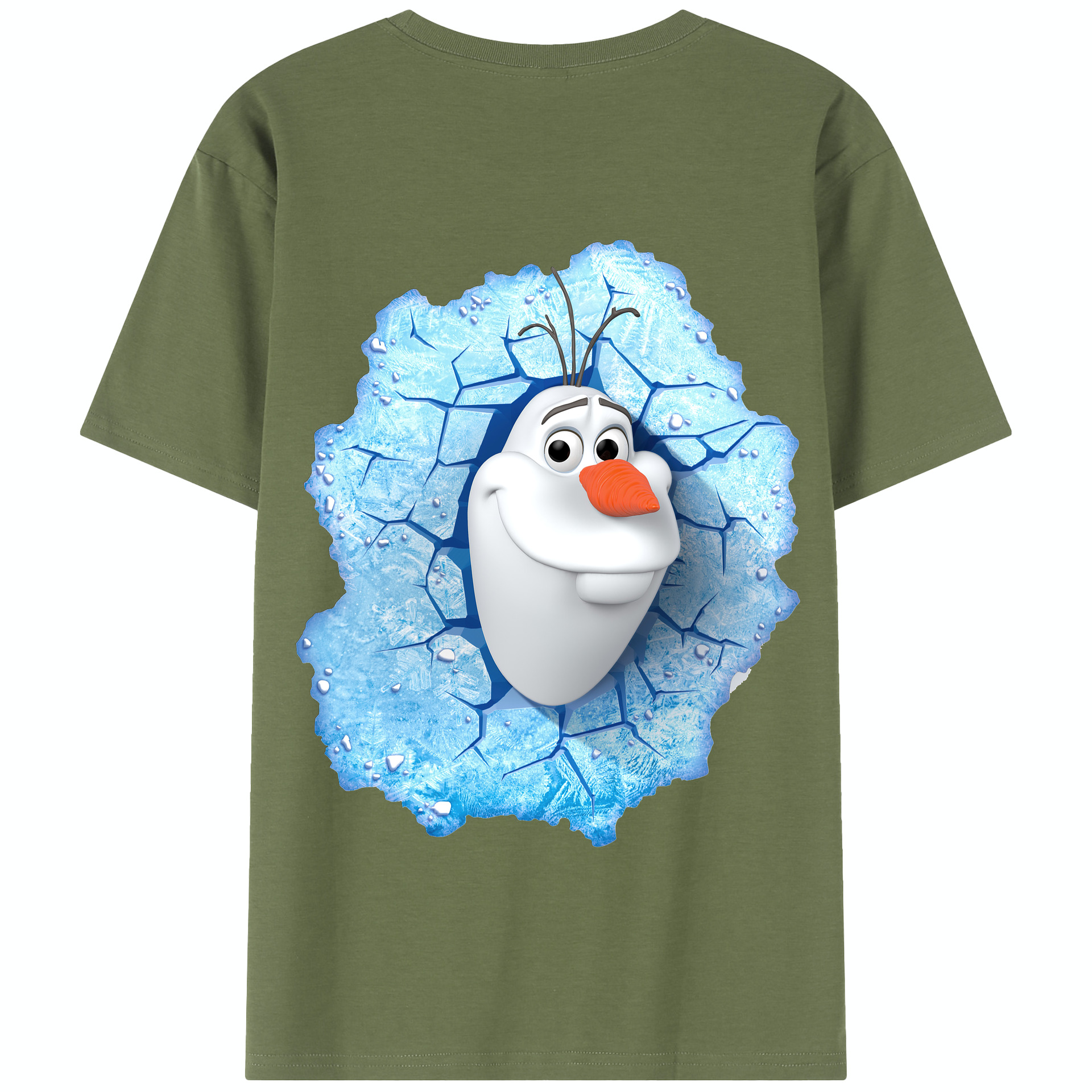 （画像用） アナと雪の女王 アンナ エルサ Frozen Anna Elsa 綿100％半袖Tシャツ（背面プリント）